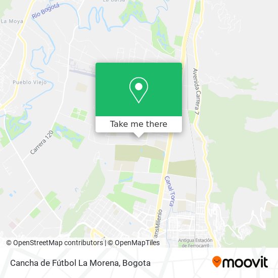 Cancha de Fútbol La Morena map
