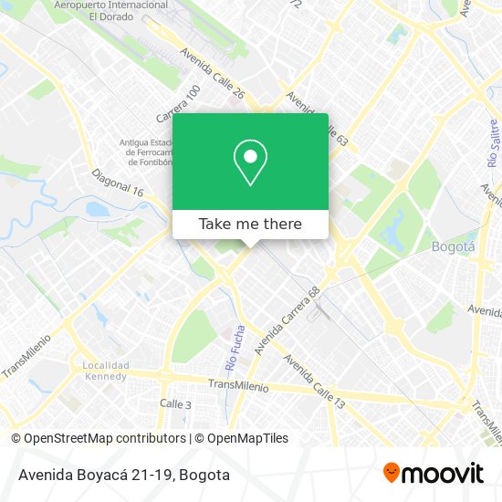 Avenida Boyacá 21-19 map