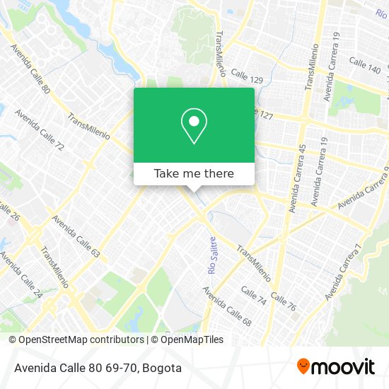 Mapa de Avenida Calle 80 69-70