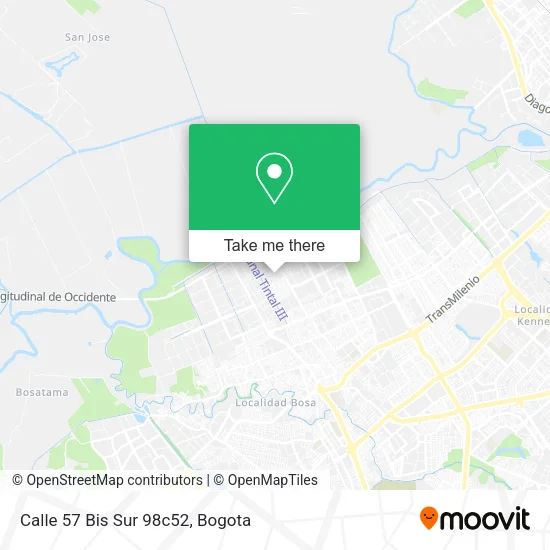 Mapa de Calle 57 Bis Sur 98c52