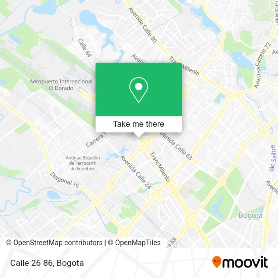 Mapa de Calle 26 86