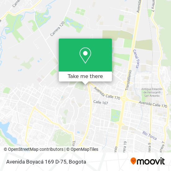 Mapa de Avenida Boyacá 169 D-75