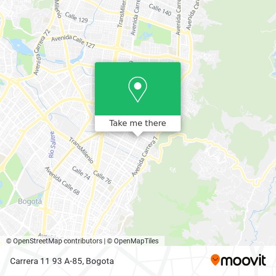 Mapa de Carrera 11 93 A-85