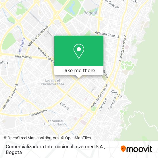 Comercializadora Internacional Invermec S.A. map