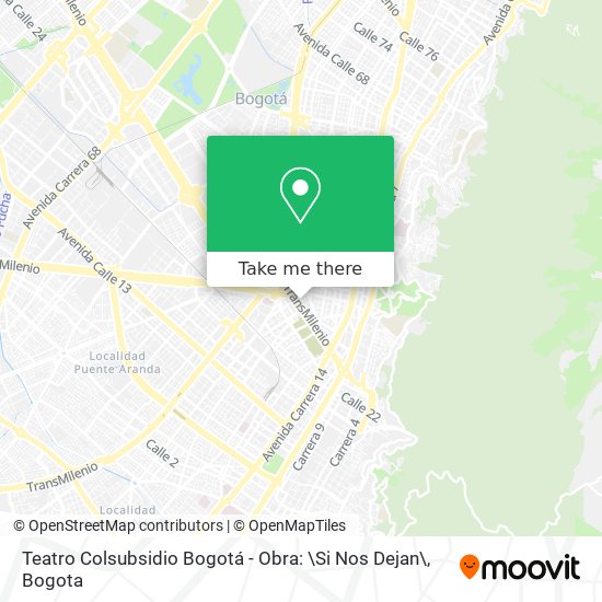 Teatro Colsubsidio Bogotá - Obra: \Si Nos Dejan\ map