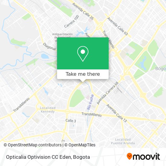Mapa de Opticalia Optivision CC Eden