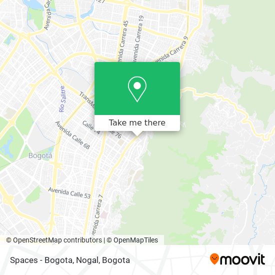 Spaces - Bogota, Nogal map