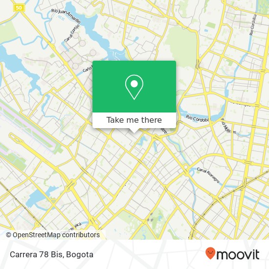 Mapa de Carrera 78 Bis