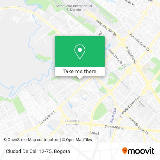 Ciudad De Cali 12-75 map