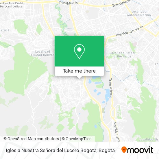 Iglesia Nuestra Señora del Lucero Bogota map