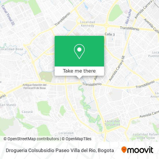 Drogueria Colsubsidio Paseo Villa del Rio map