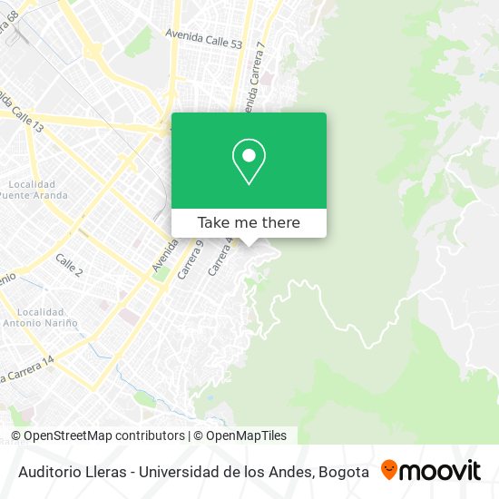 Auditorio Lleras - Universidad de los Andes map