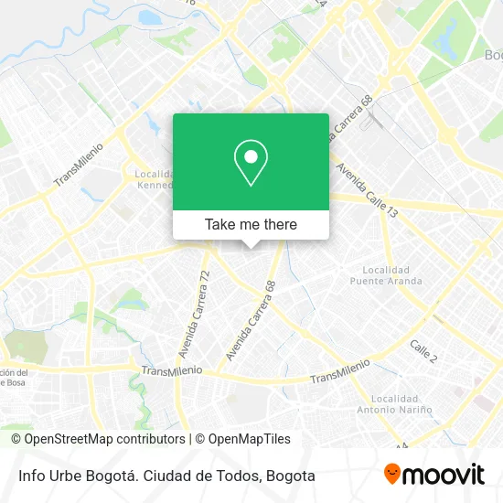 Mapa de Info Urbe Bogotá. Ciudad de Todos