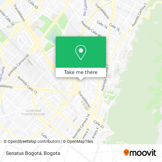 Senatus Bogotá map