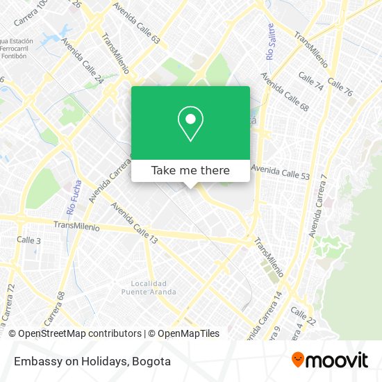 Embassy on Holidays map