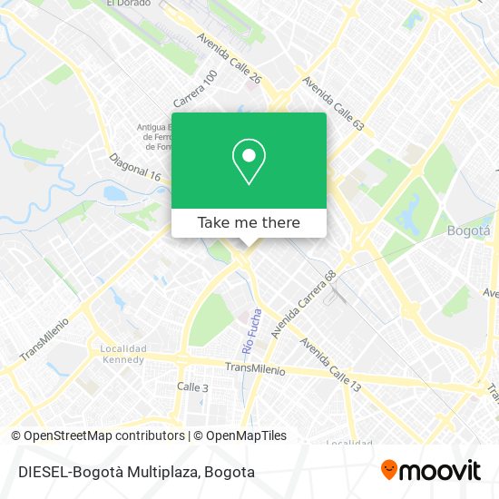 Mapa de DIESEL-Bogotà Multiplaza