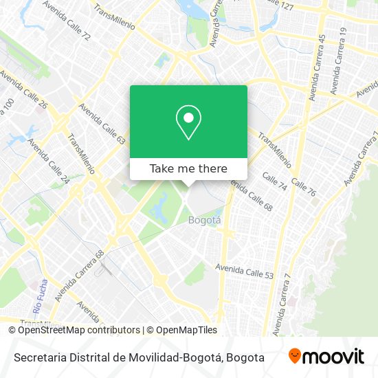 Secretaria Distrital de Movilidad-Bogotá map