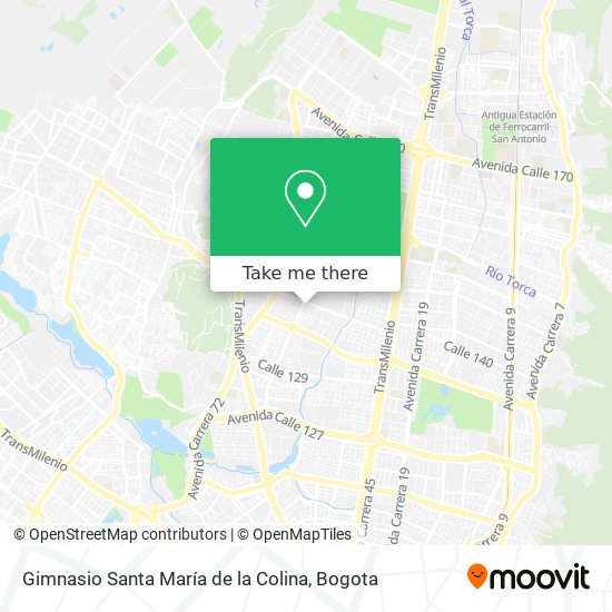 Mapa de Gimnasio Santa María de la Colina