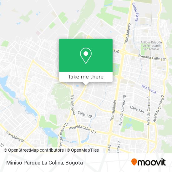 Miniso Parque La Colina map
