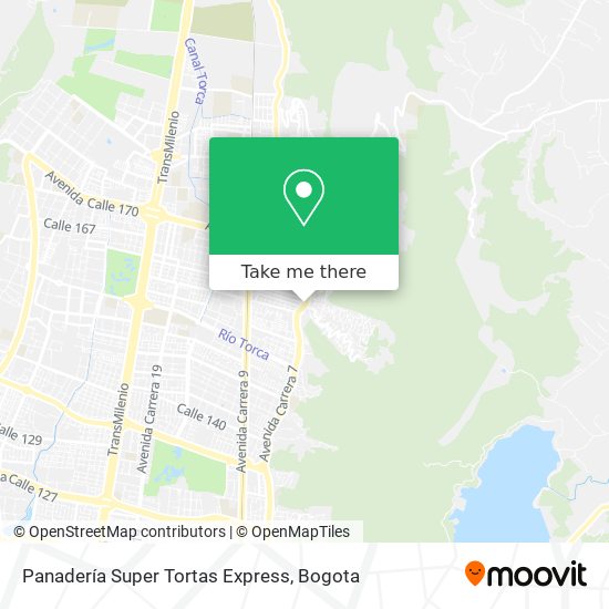 Mapa de Panadería Super Tortas Express