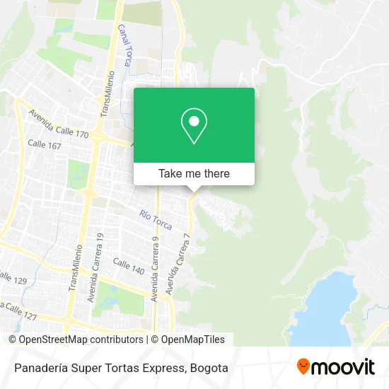 Panadería Super Tortas Express map