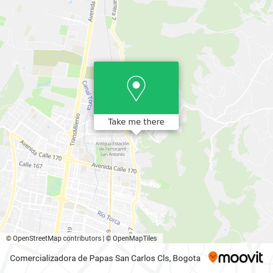 Comercializadora de Papas San Carlos Cls map