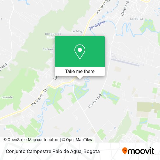 Conjunto Campestre Palo de Agua map
