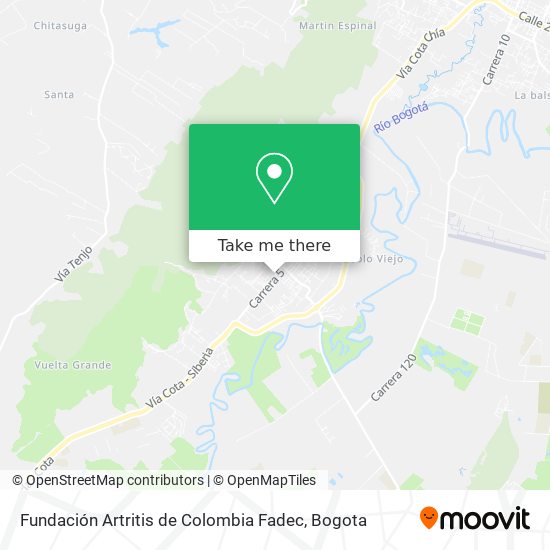 Mapa de Fundación Artritis de Colombia Fadec