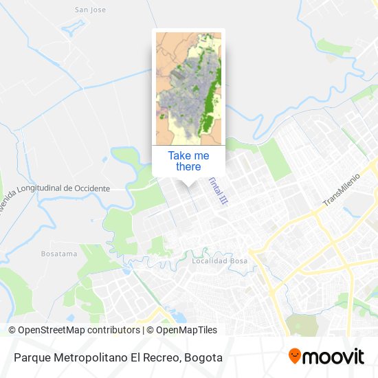 Mapa de Parque Metropolitano El Recreo