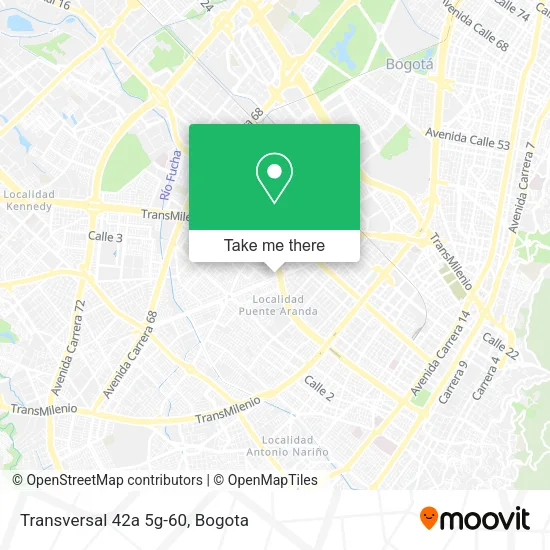 Mapa de Transversal 42a 5g-60