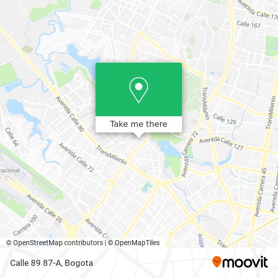Calle 89 87-A map