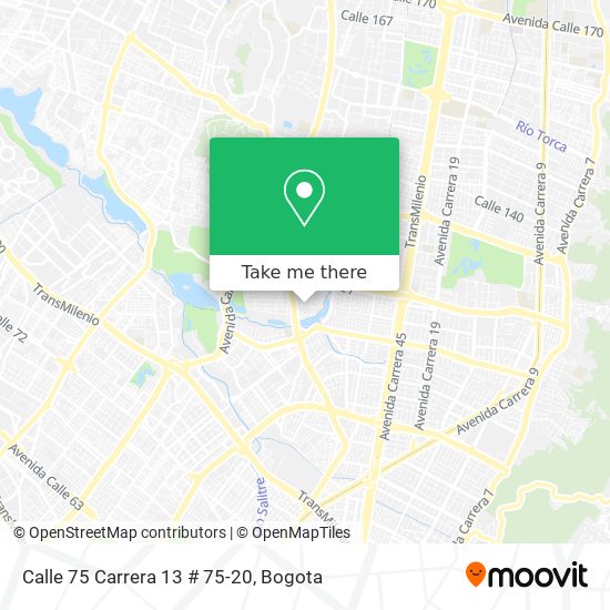 Calle 75 Carrera 13 # 75-20 map