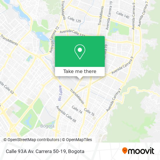Mapa de Calle 93A Av. Carrera 50-19