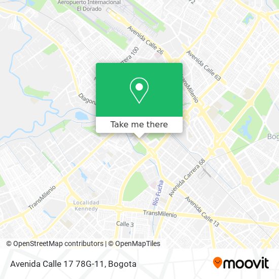 Mapa de Avenida Calle 17 78G-11