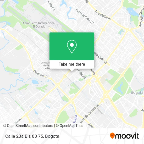 Calle 23a Bis 83 75 map
