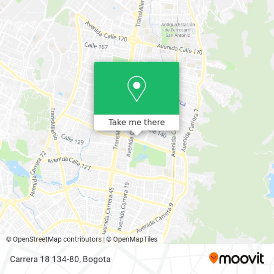 Mapa de Carrera 18 134-80