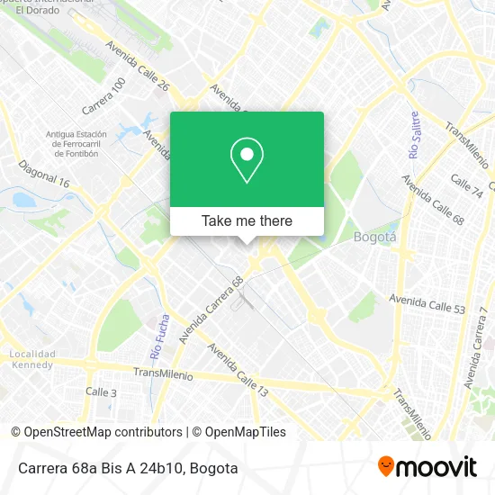 Mapa de Carrera 68a Bis A 24b10