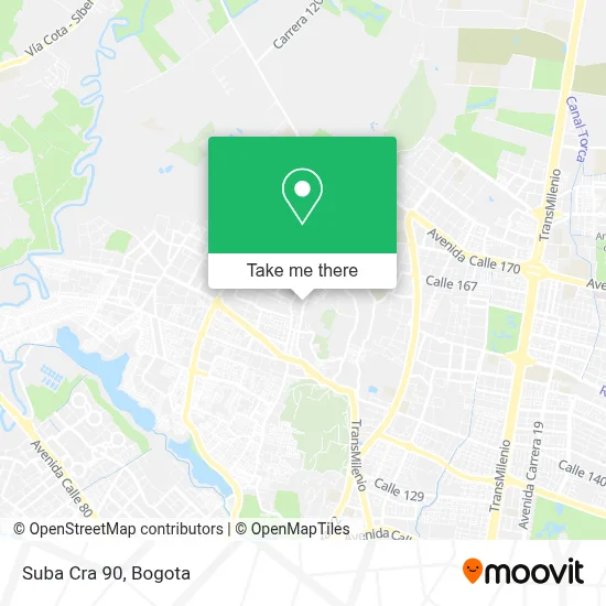 Suba Cra 90 map