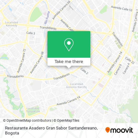 Mapa de Restaurante Asadero Gran Sabor Santandereano