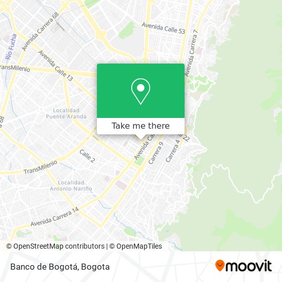 Mapa de Banco de Bogotá