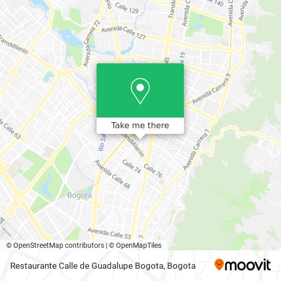 Mapa de Restaurante Calle de Guadalupe Bogota