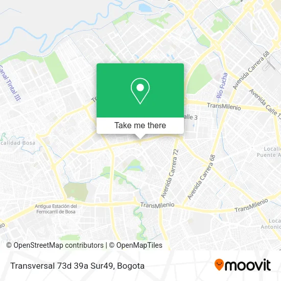 Mapa de Transversal 73d 39a Sur49