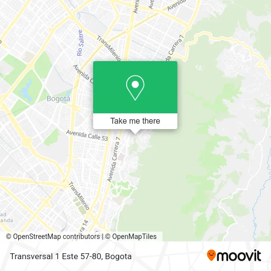 Transversal 1 Este 57-80 map