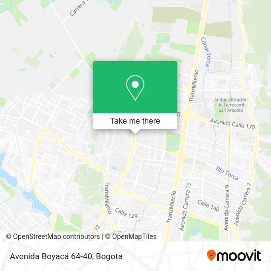 Avenida Boyacá 64-40 map
