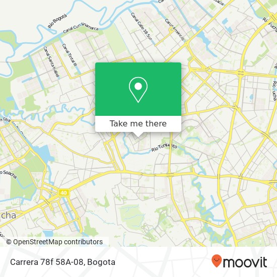 Mapa de Carrera 78f 58A-08