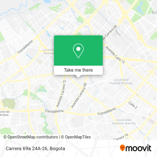 Mapa de Carrera 69a 24A-26