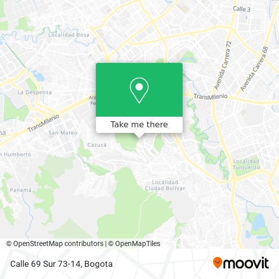 Mapa de Calle 69 Sur 73-14