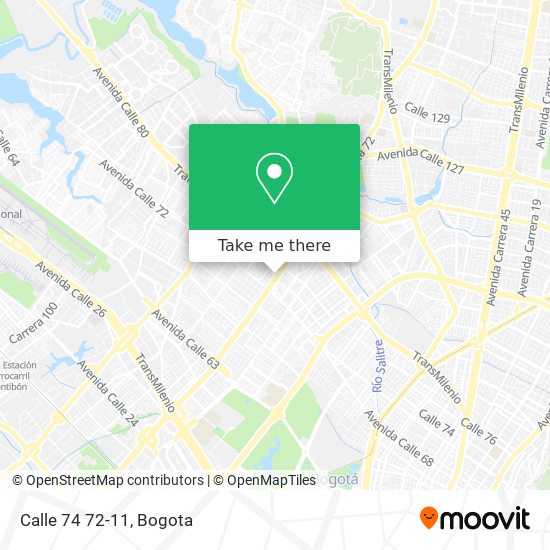 Calle 74 72-11 map