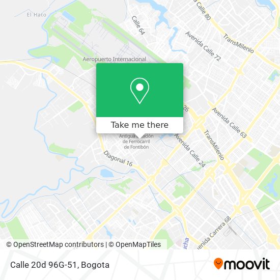 Mapa de Calle 20d 96G-51