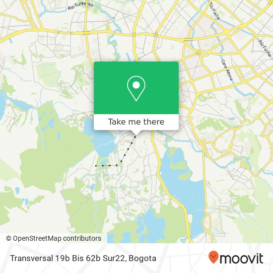 Mapa de Transversal 19b Bis 62b Sur22